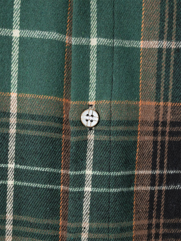 Men's Brushed Thin Plaid Long-sleeved Casual Shirt