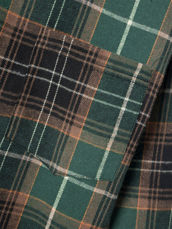 Men's Brushed Thin Plaid Long-sleeved Casual Shirt