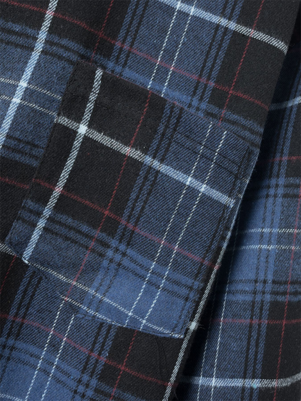 Men's Brushed Thin Plaid Long-sleeved Casual Shirt