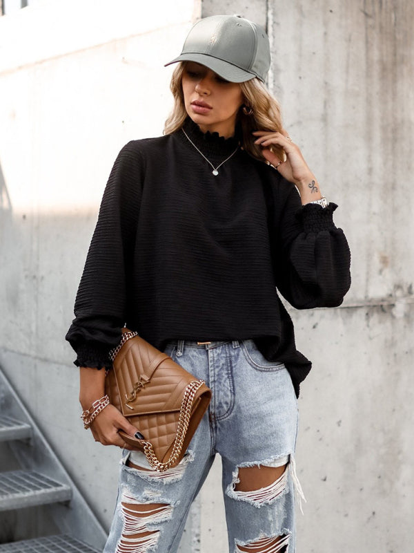 Women's All-match Loose Solid Color Top