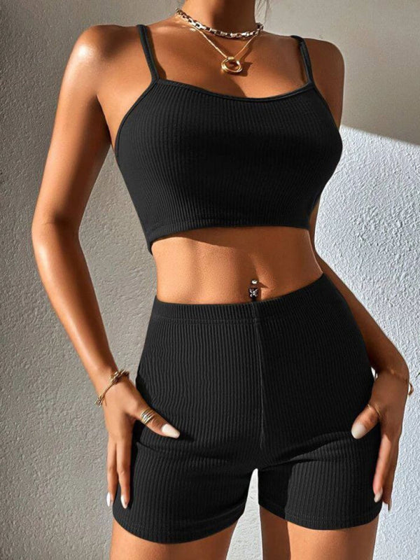 Suspender Shorts Urban Fashion Suit
