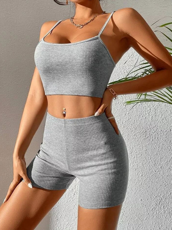 Suspender Shorts Urban Fashion Suit
