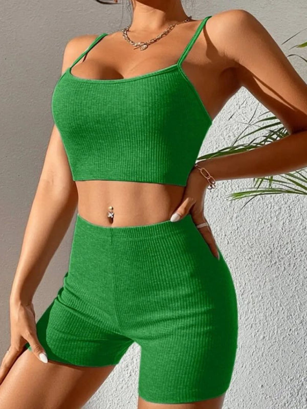 Suspender Shorts Urban Fashion Suit