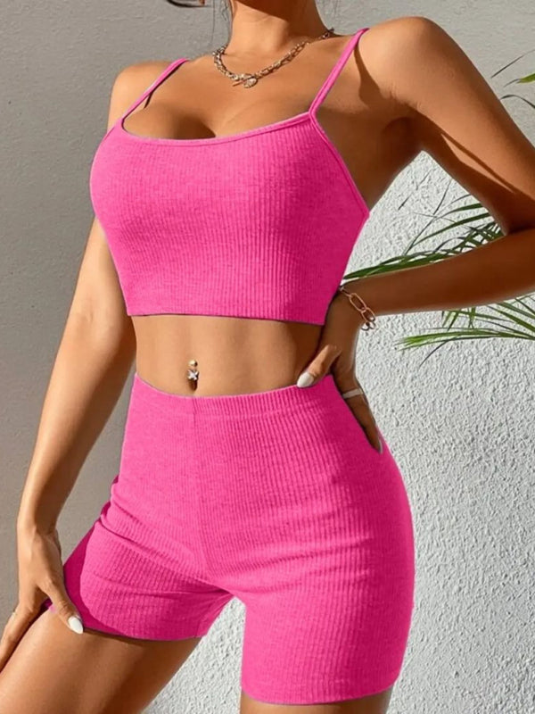 Suspender Shorts Urban Fashion Suit