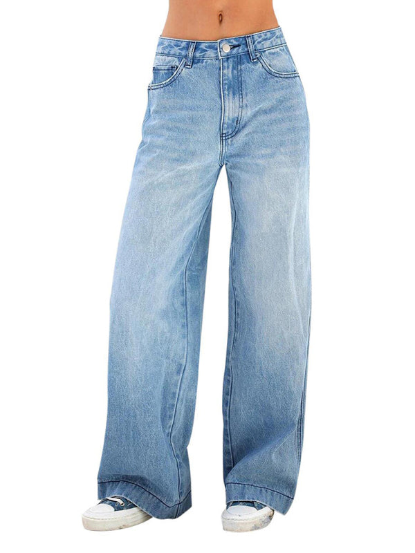 High-rise Loose-fitting Wide-leg Women's Jeans - Premium Jeans from kakaclo - Just $16.98! Shop now at Craftklart.store