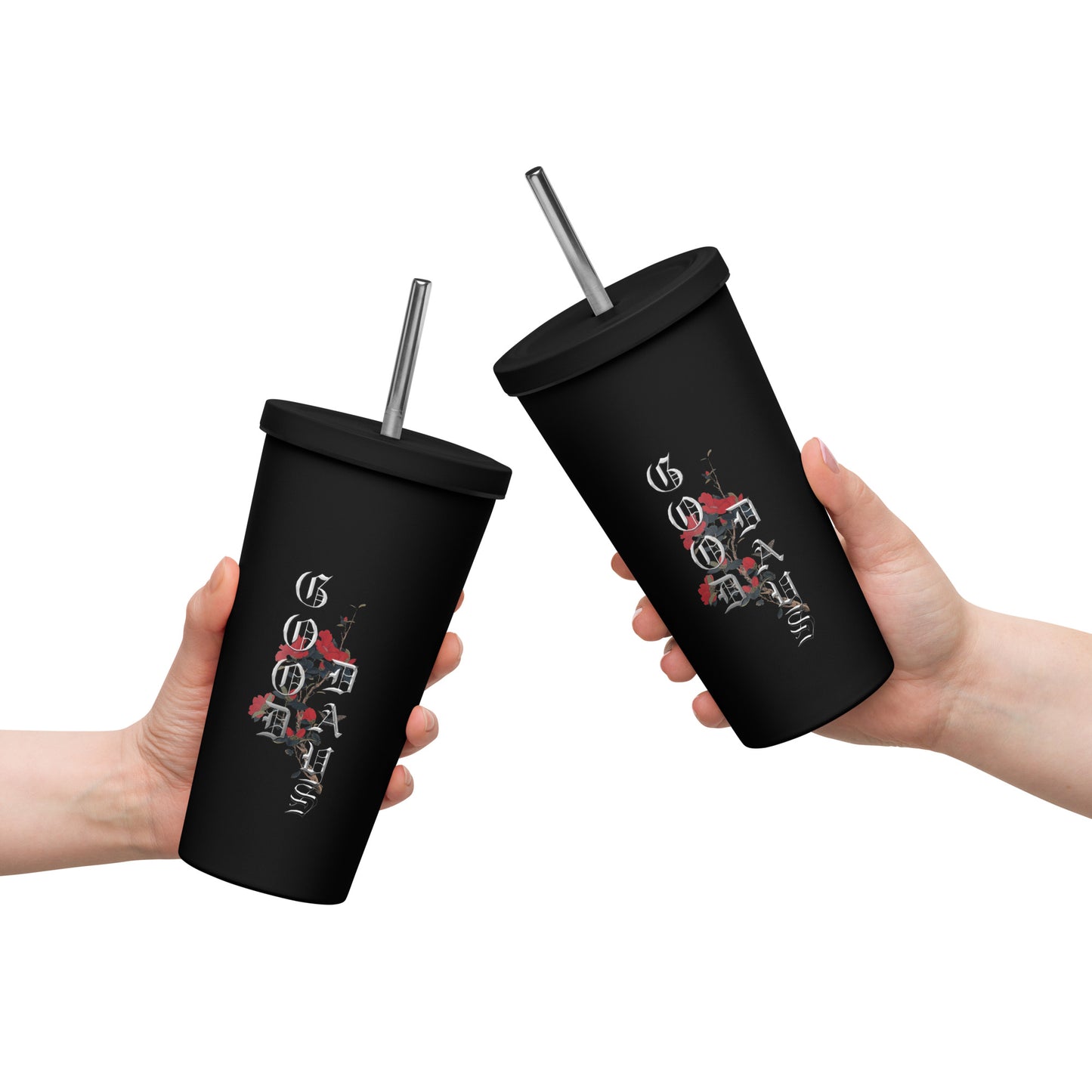 Good Days Insulated tumbler with a straw - Premium Tumblers from Craftklart.store - Just $21.95! Shop now at Craftklart.store