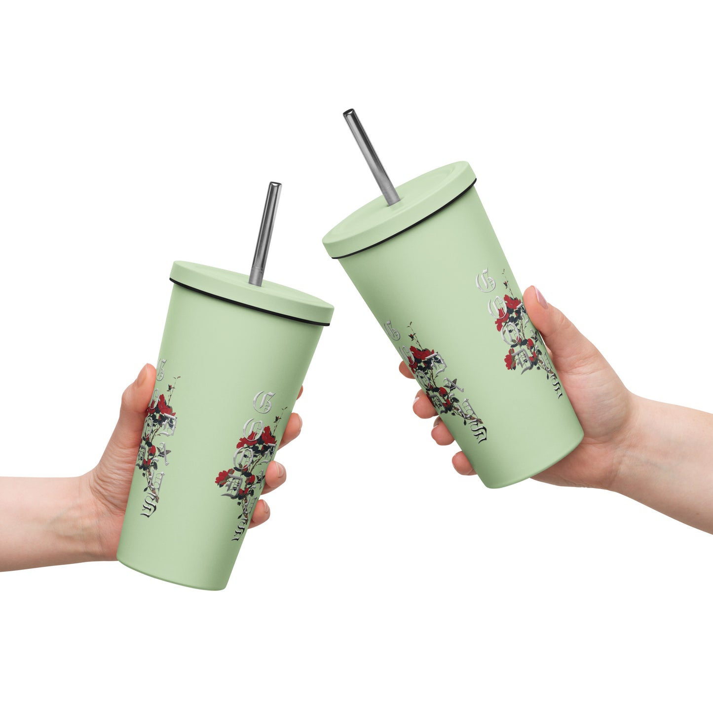 Good Days Insulated tumbler with a straw - Premium Tumblers from Craftklart.store - Just $21.95! Shop now at Craftklart.store