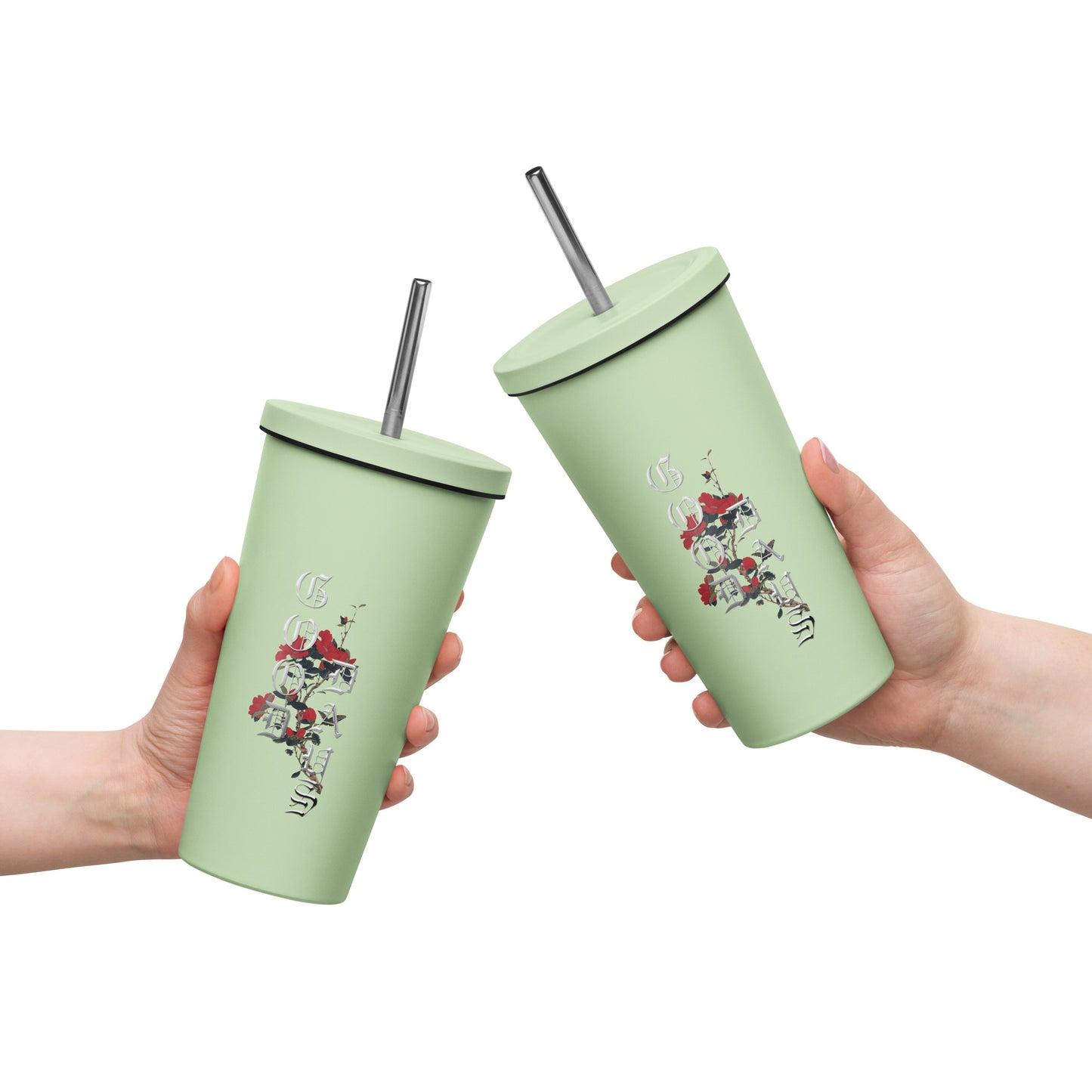Good Days Insulated tumbler with a straw - Premium Tumblers from Craftklart.store - Just $21.95! Shop now at Craftklart.store