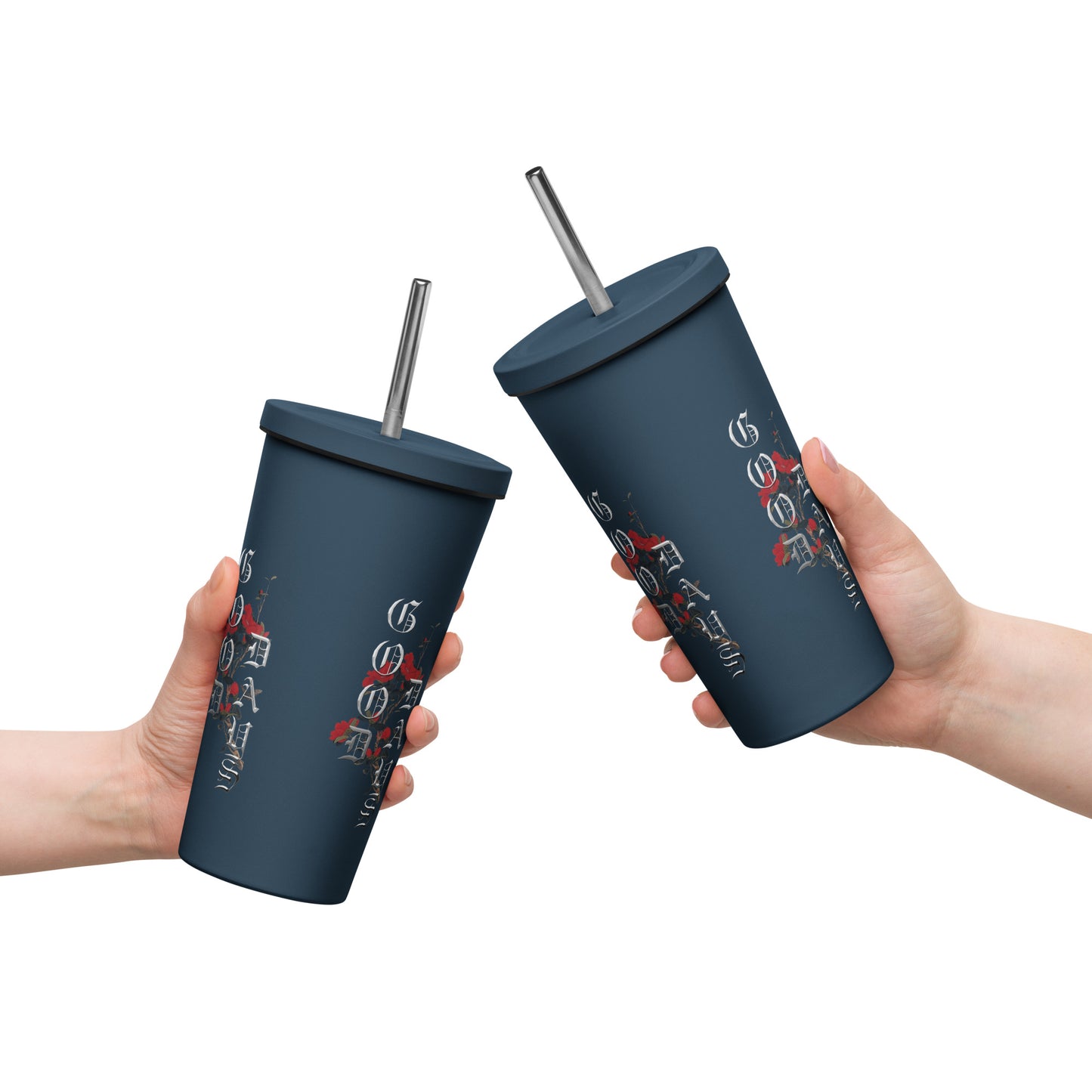 Good Days Insulated tumbler with a straw - Premium Tumblers from Craftklart.store - Just $21.95! Shop now at Craftklart.store