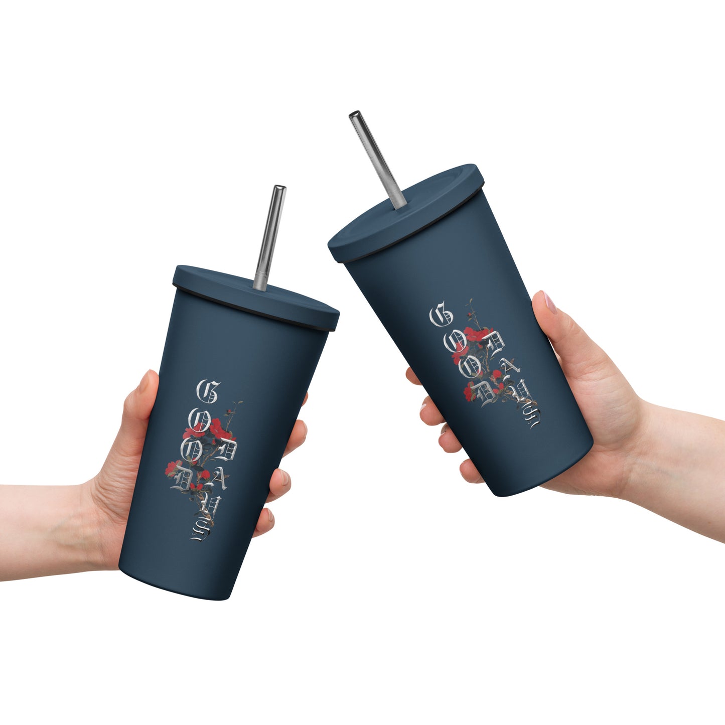 Good Days Insulated tumbler with a straw - Premium Tumblers from Craftklart.store - Just $21.95! Shop now at Craftklart.store