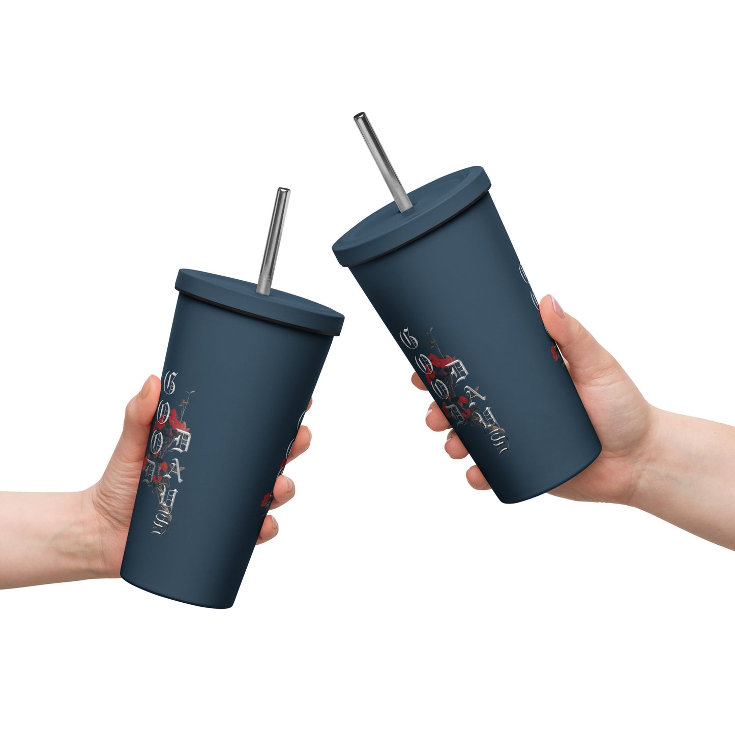 Good Days Insulated tumbler with a straw - Premium Tumblers from Craftklart.store - Just $21.95! Shop now at Craftklart.store