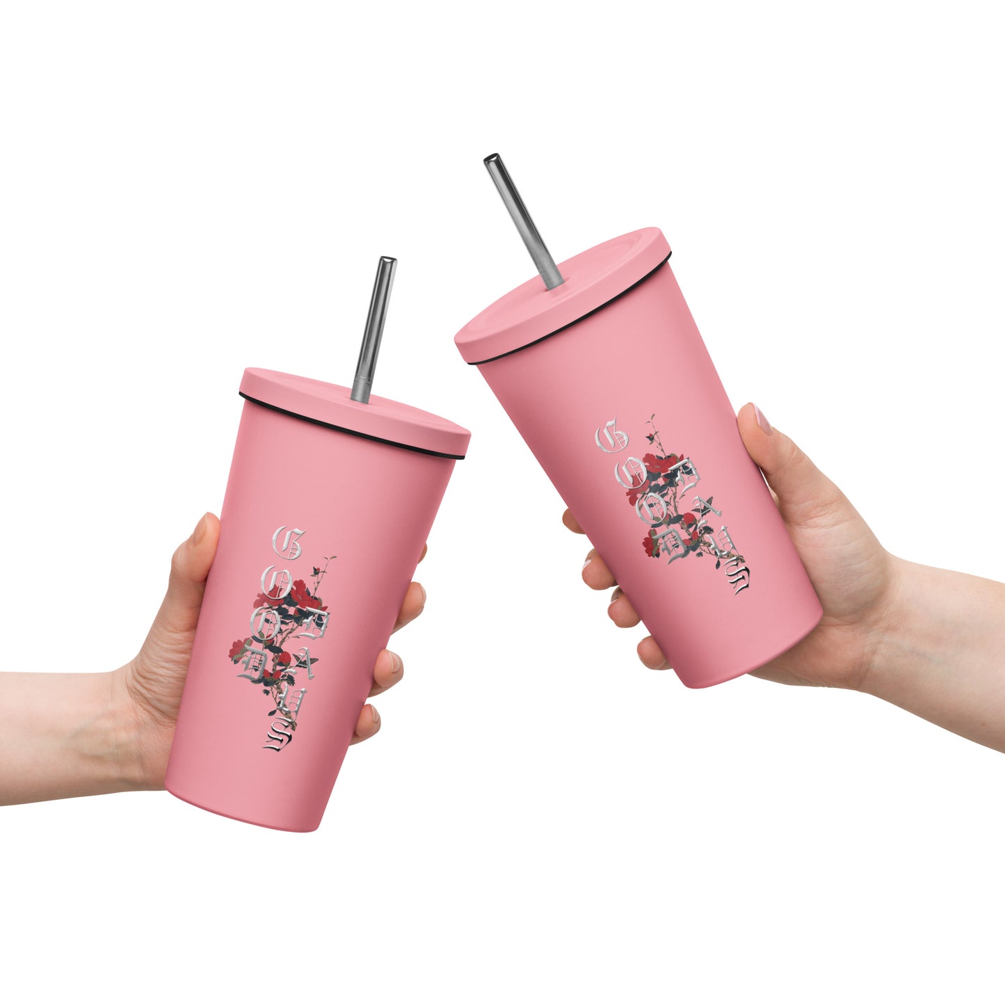 Good Days Insulated tumbler with a straw - Premium Tumblers from Craftklart.store - Just $21.95! Shop now at Craftklart.store