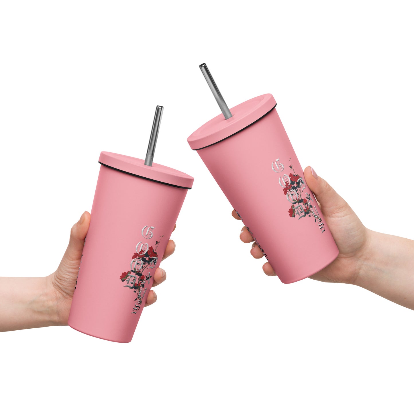 Good Days Insulated tumbler with a straw - Premium Tumblers from Craftklart.store - Just $21.95! Shop now at Craftklart.store