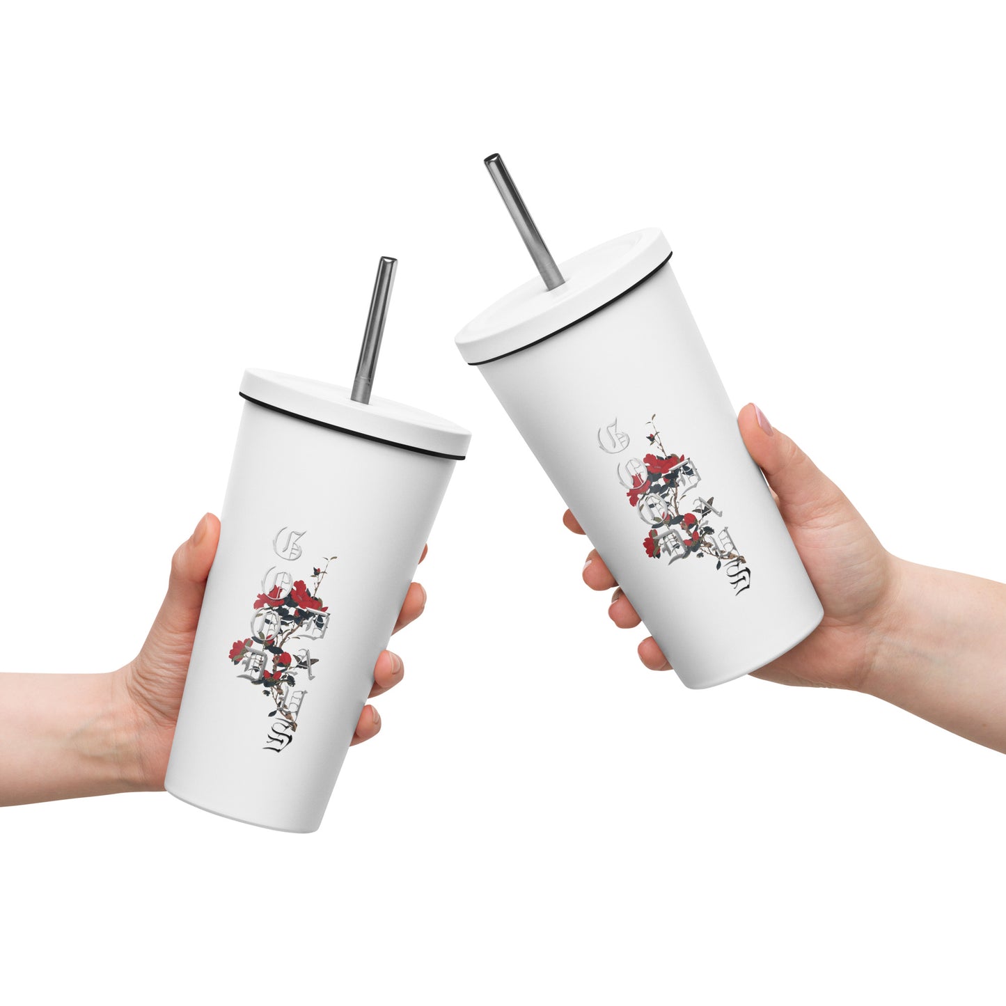 Good Days Insulated tumbler with a straw - Premium Tumblers from Craftklart.store - Just $21.95! Shop now at Craftklart.store