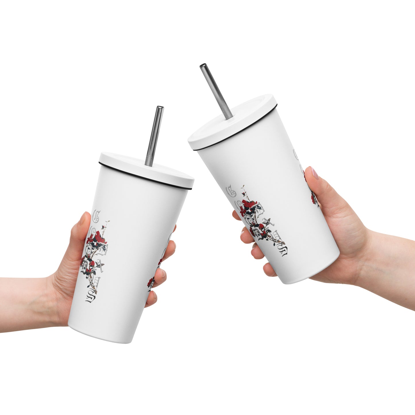 Good Days Insulated tumbler with a straw - Premium Tumblers from Craftklart.store - Just $21.95! Shop now at Craftklart.store