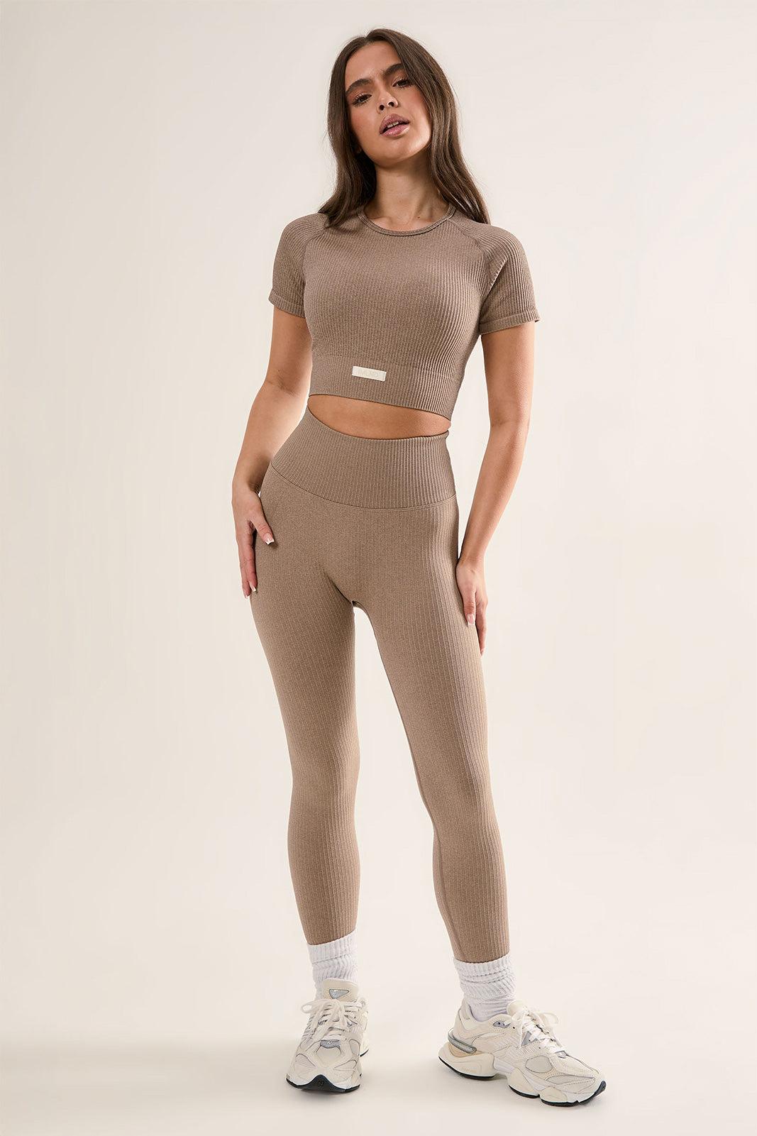 Ribbed Seamless Crop Tee - Craftklart.store