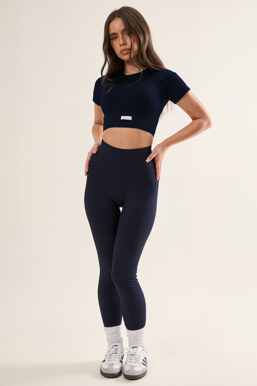 Ribbed Seamless Crop Tee - Craftklart.store