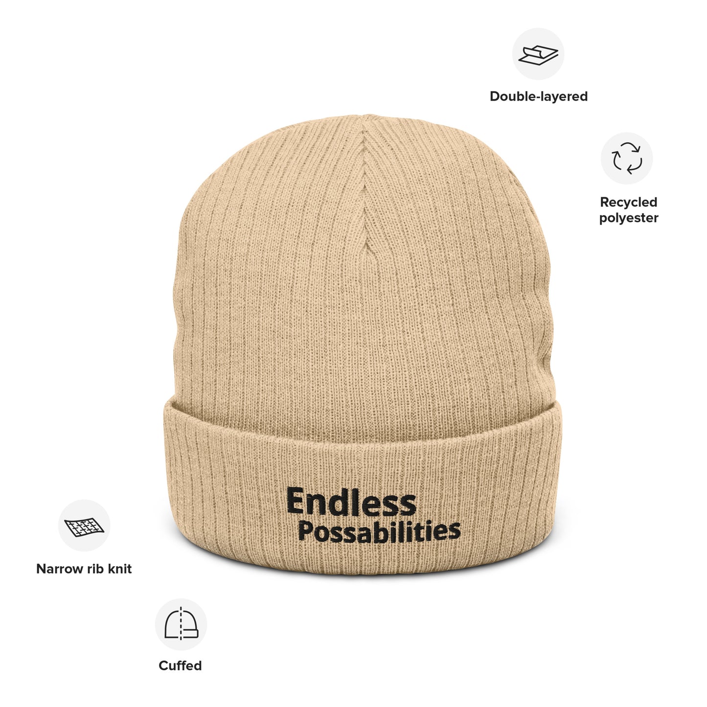 Ribbed Knit Beanie - Premium Beanie from Craftklart.store - Just $16! Shop now at Craftklart.store