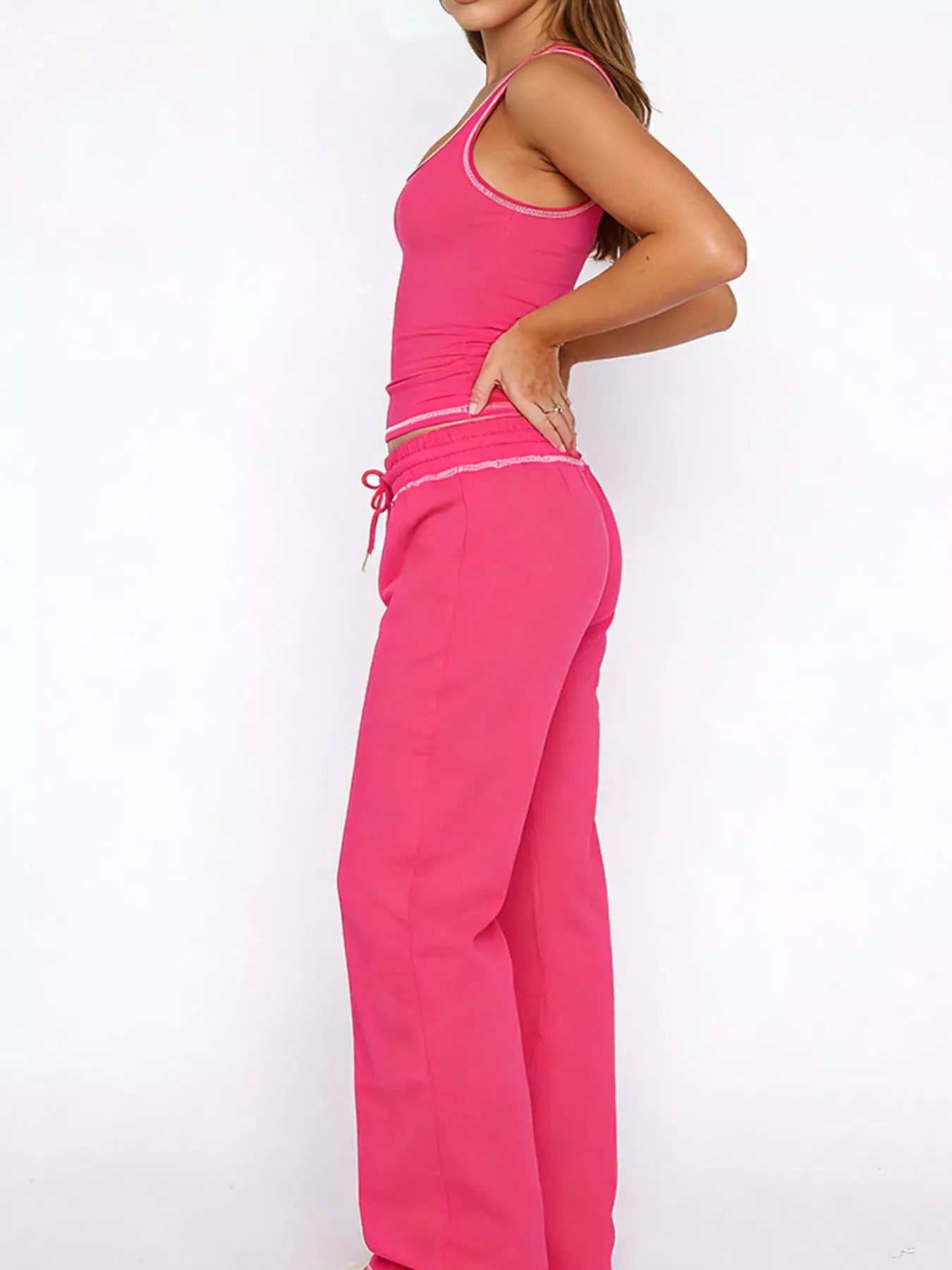 Scoop Neck Tank Top And Drawstring Pants Set | Minimalist Streetwear | Craftklart