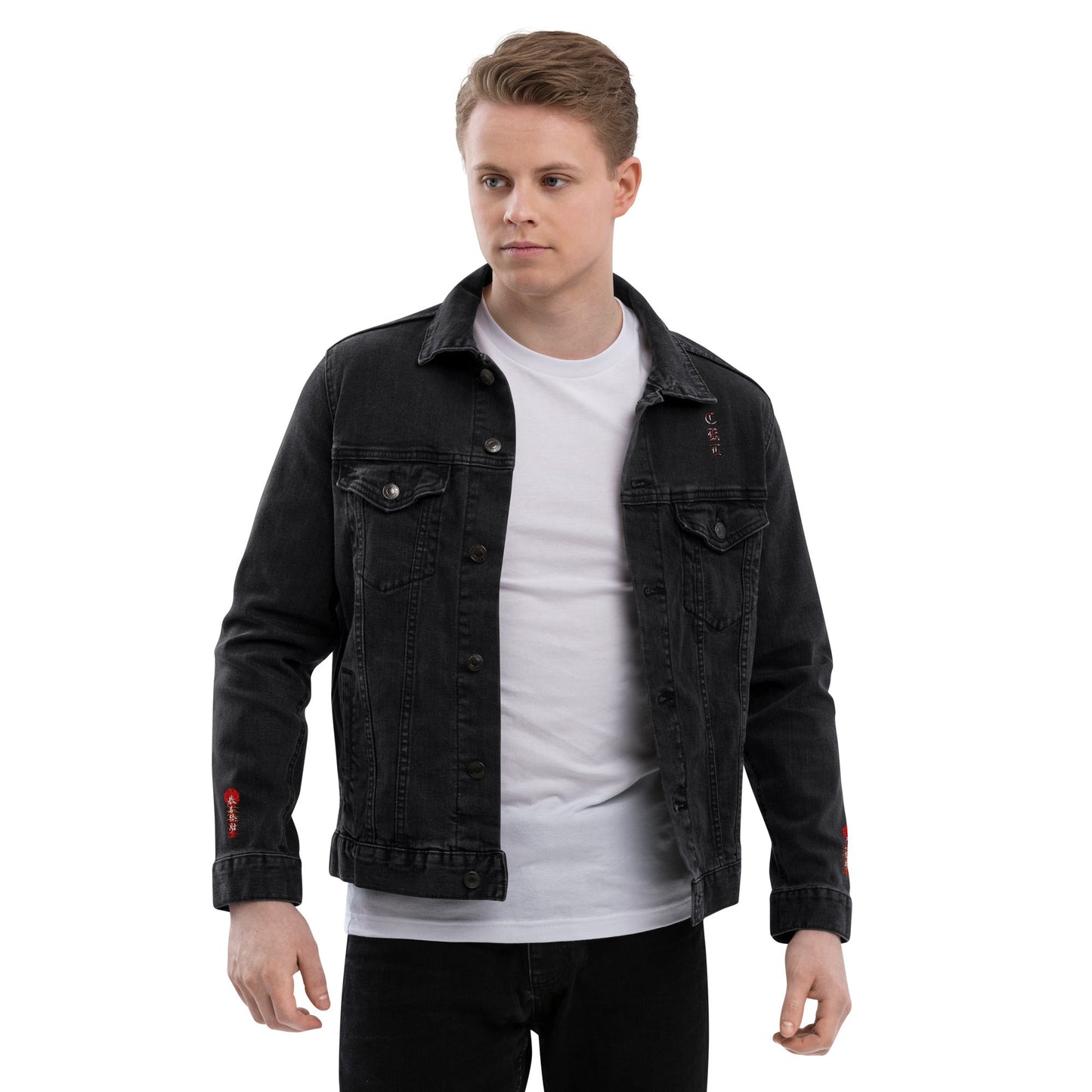 CKL Eastern Embroidery Denim Jacket - Premium Denim Jacket from Craftklart.store - Just $68! Shop now at Craftklart.store