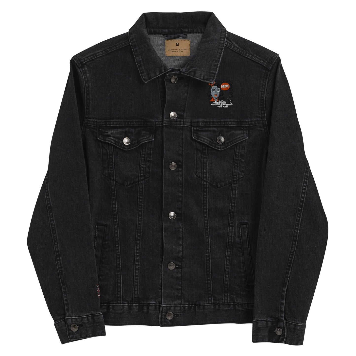 CKL Moi Embroidery Unisex Denim Jacket - Premium Denim Jacket from Craftklart.store - Just $74! Shop now at Craftklart.store