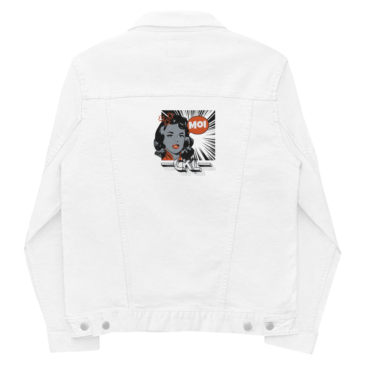 CKL Moi Embroidery Unisex Denim Jacket - Premium Denim Jacket from Craftklart.store - Just $74! Shop now at Craftklart.store