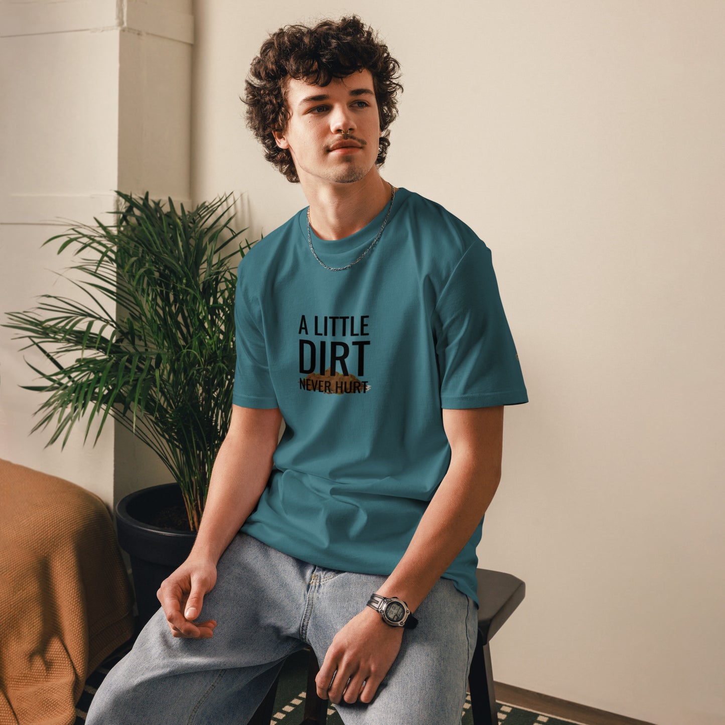 Craftklart Dirt Print Organic Cotton T-shirt - Premium T-Shirt from Craftklart.store - Just $16! Shop now at Craftklart.store