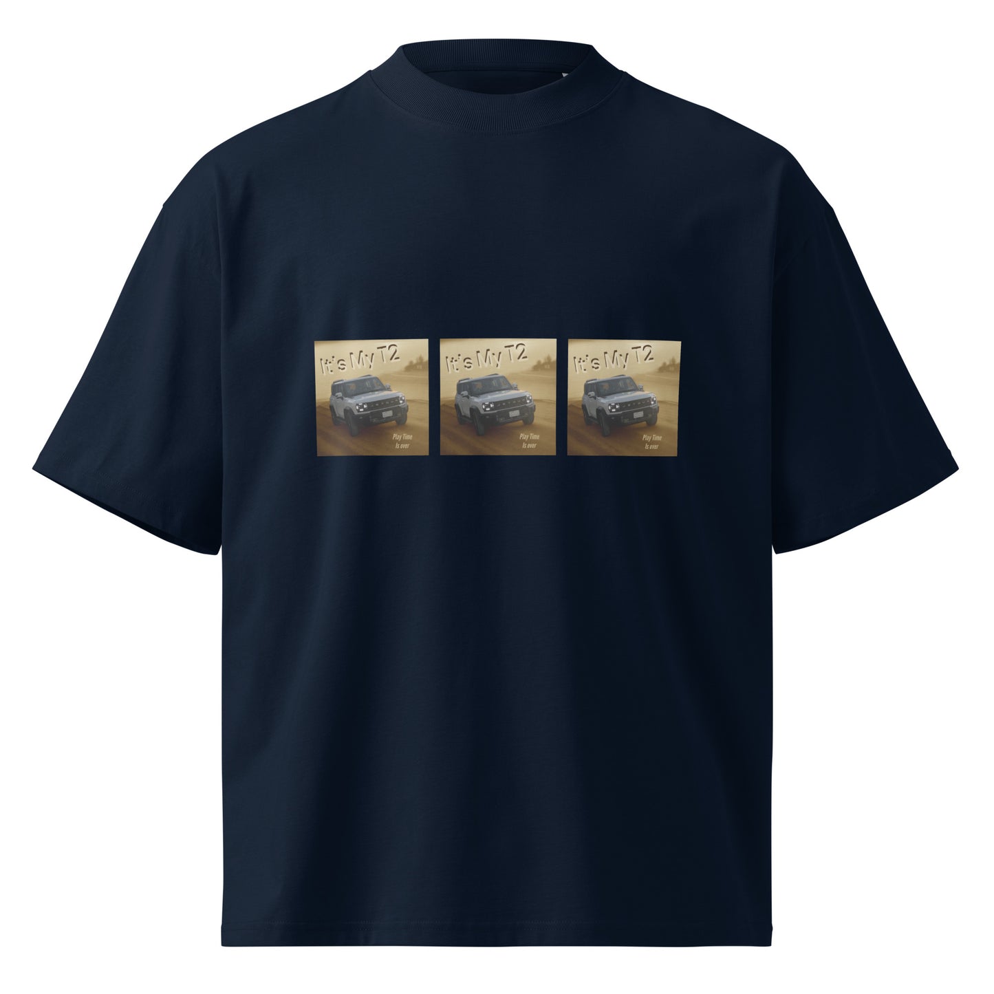 Unisex Organic Oversized High Neck T-shirt - Premium T-Shirt from Craftklart.store - Just $24! Shop now at Craftklart.store
