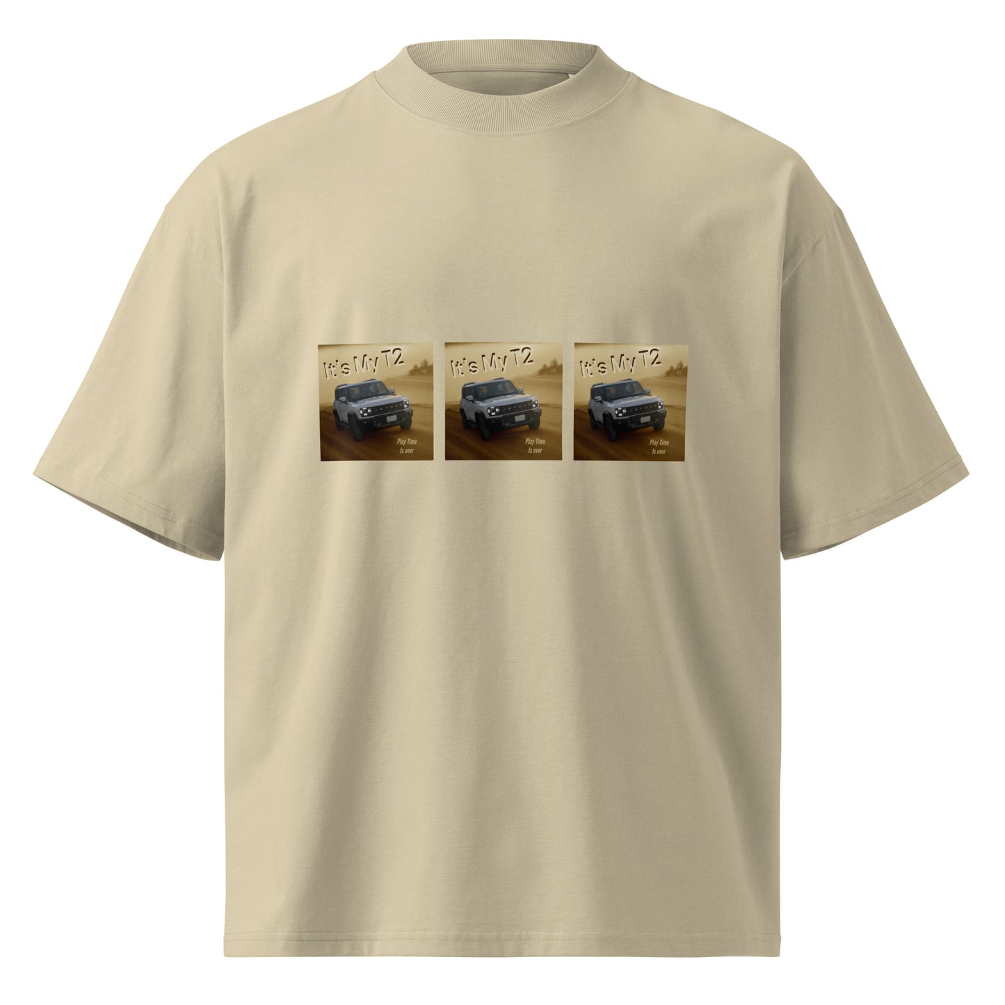 Unisex Organic Oversized High Neck T-shirt - Premium T-Shirt from Craftklart.store - Just $24! Shop now at Craftklart.store