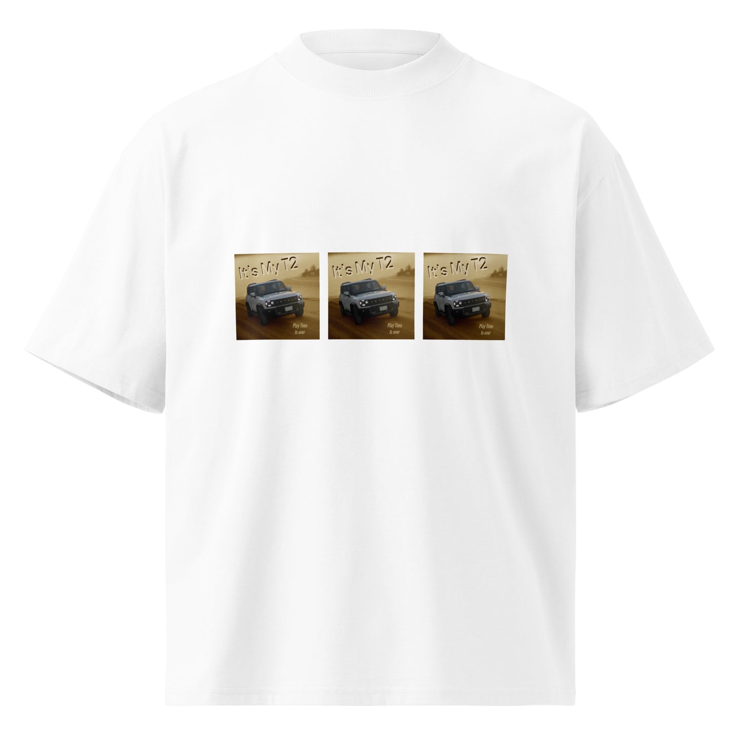 Unisex Organic Oversized High Neck T-shirt - Premium T-Shirt from Craftklart.store - Just $24! Shop now at Craftklart.store