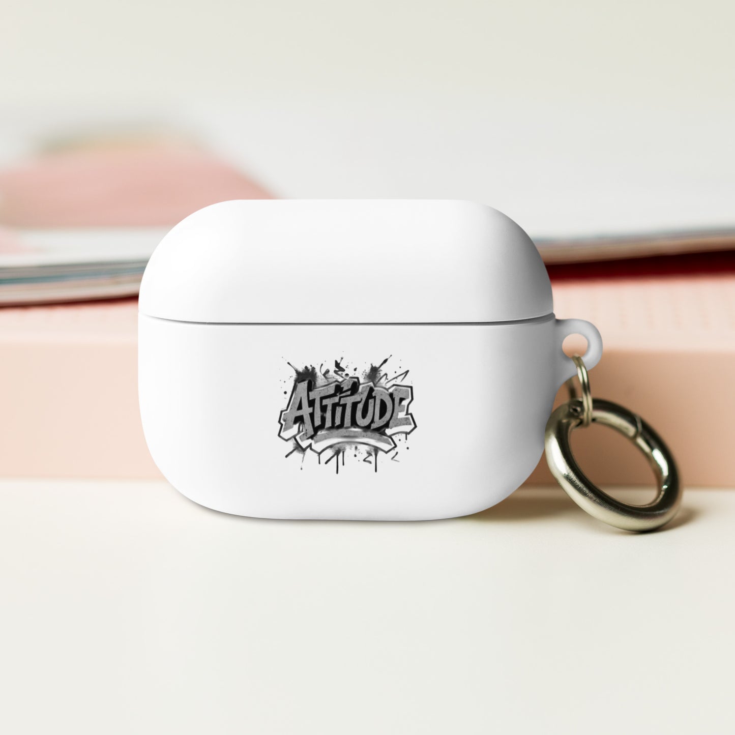 Black custom rubber case for AirPods by Urban Fashion & Streetwear, designed as a stylish accessory for AirPods.
