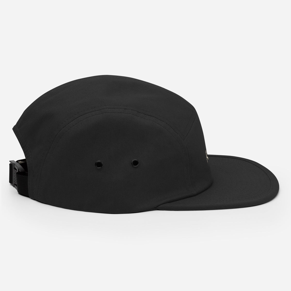 Black C R A F T K L A R T Urban K Five Panel Cap, stylish streetwear baseball cap with a flat brim and urban fashion design.
