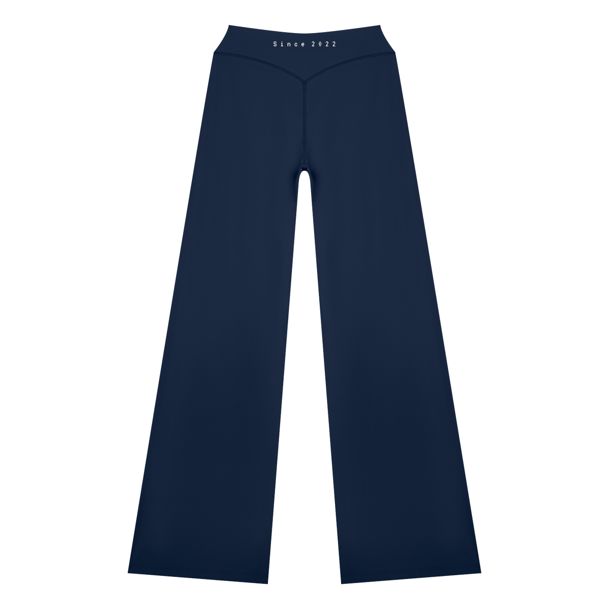 Urban Fashion & Streetwear | Craftklart navy blue high rise yoga pants with a straight leg silhouette and elastic waist.