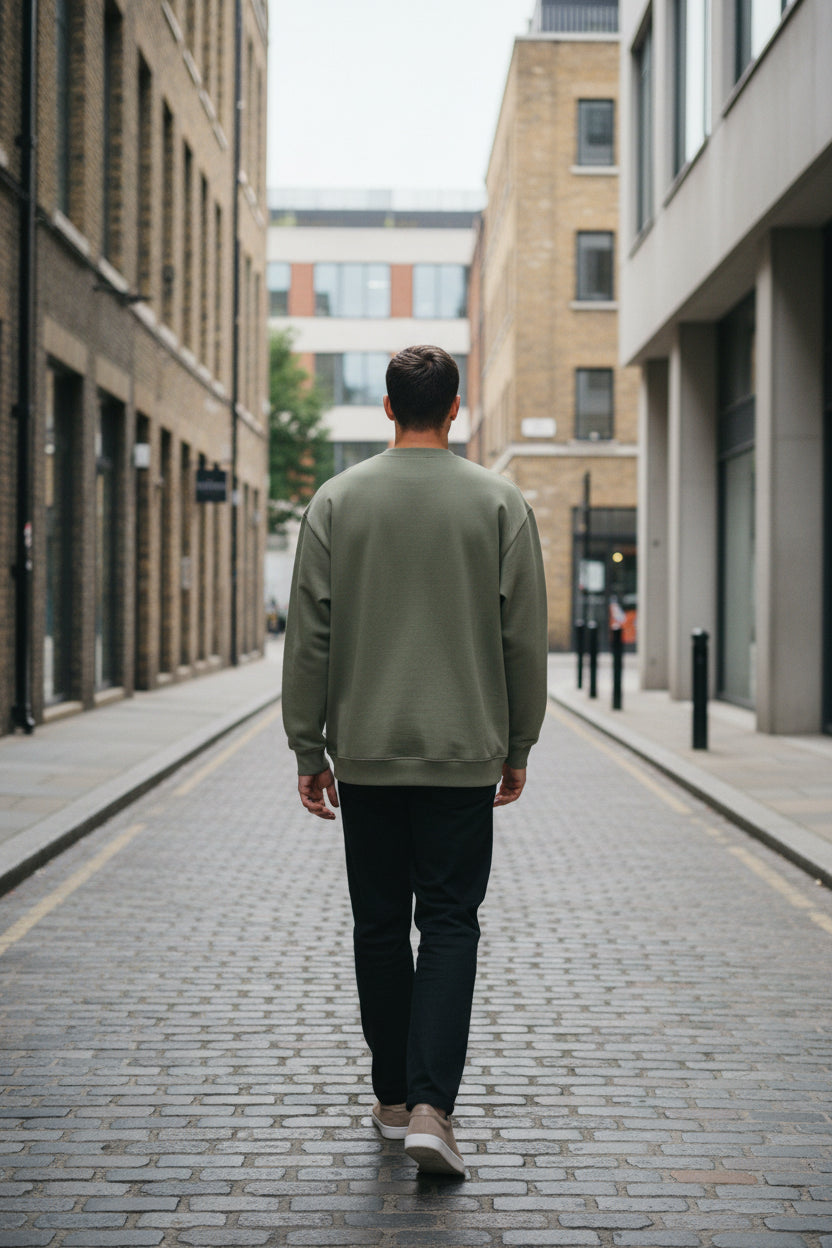 Black Urban Fashion & Streetwear sweatshirt featuring a heavyweight long sleeve shirt by Craftklart, casual and stylish.
