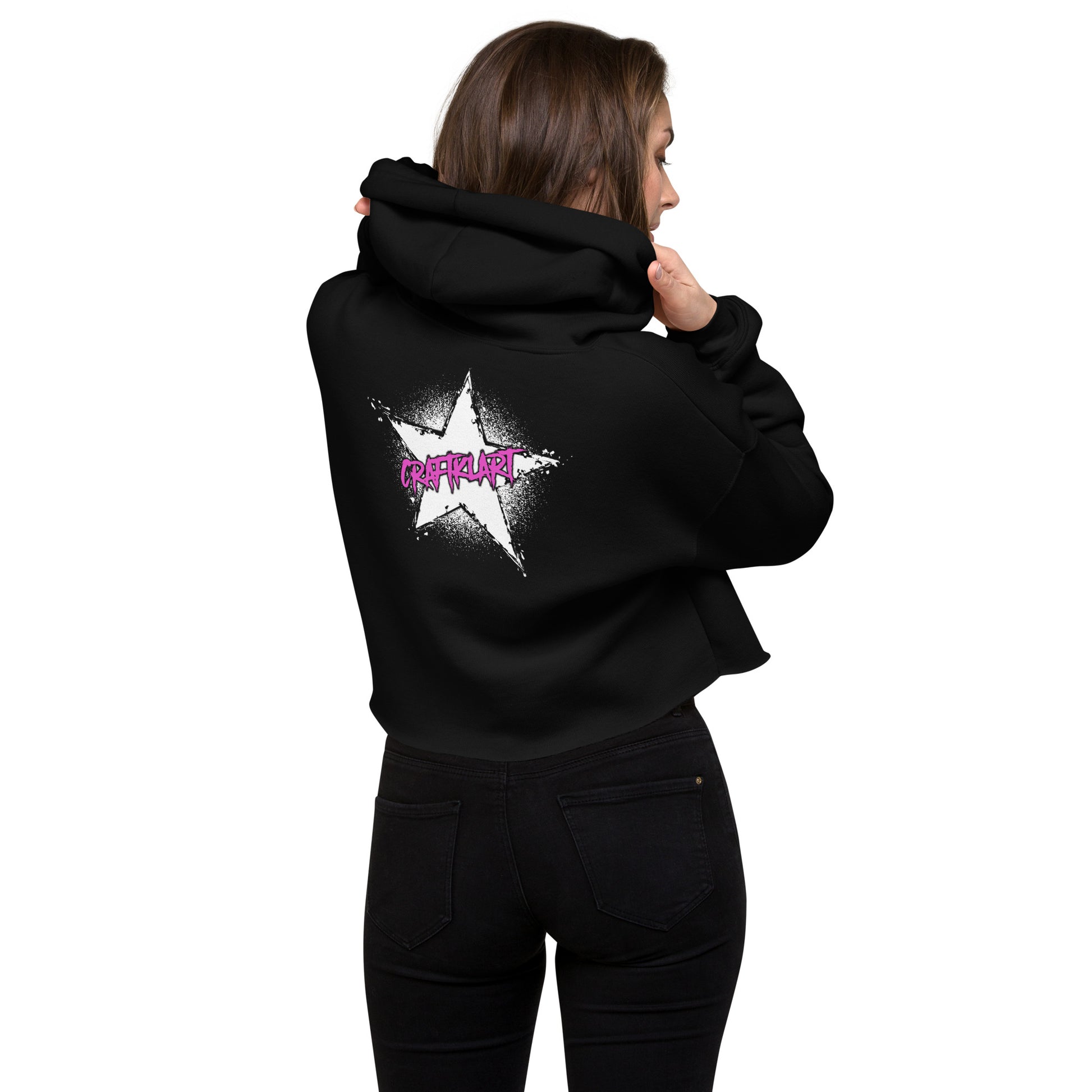 Craftklart Star Crop Hoodie - Premium Hoodie from Craftklart.store - Just $44! Shop now at Craftklart.store