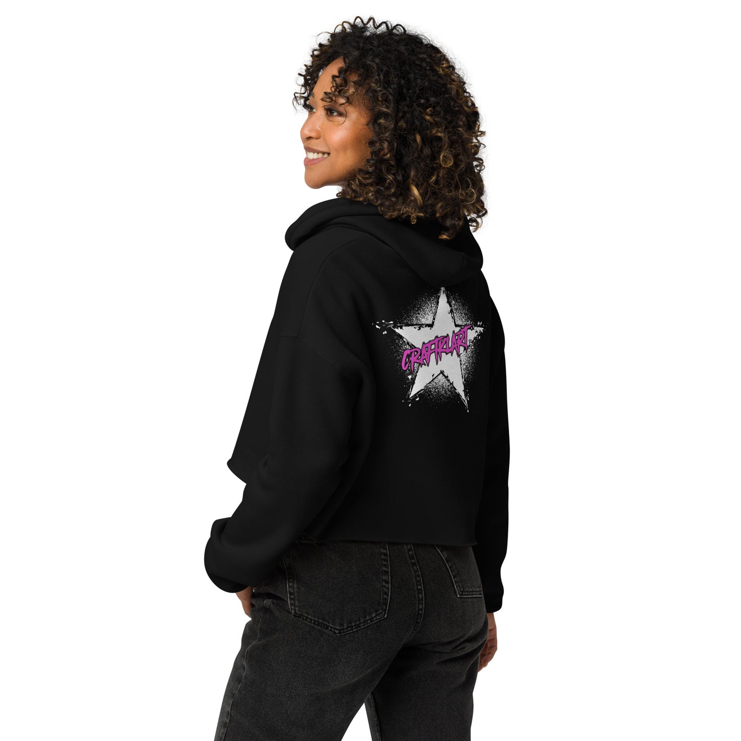 Craftklart Star Crop Hoodie - Premium Hoodie from Craftklart.store - Just $44! Shop now at Craftklart.store