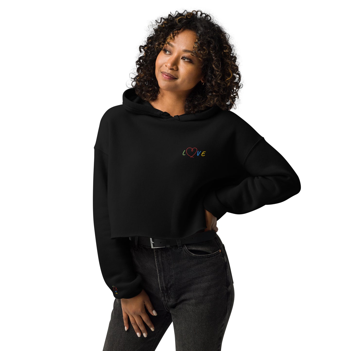 CKL Love Crop Hoodie - Premium Hoodie from Craftklart.store - Just $46! Shop now at Craftklart.store