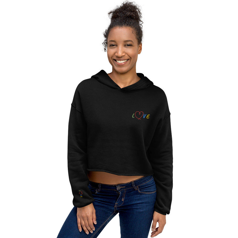 CKL Love Crop Hoodie - Premium Hoodie from Craftklart.store - Just $46! Shop now at Craftklart.store