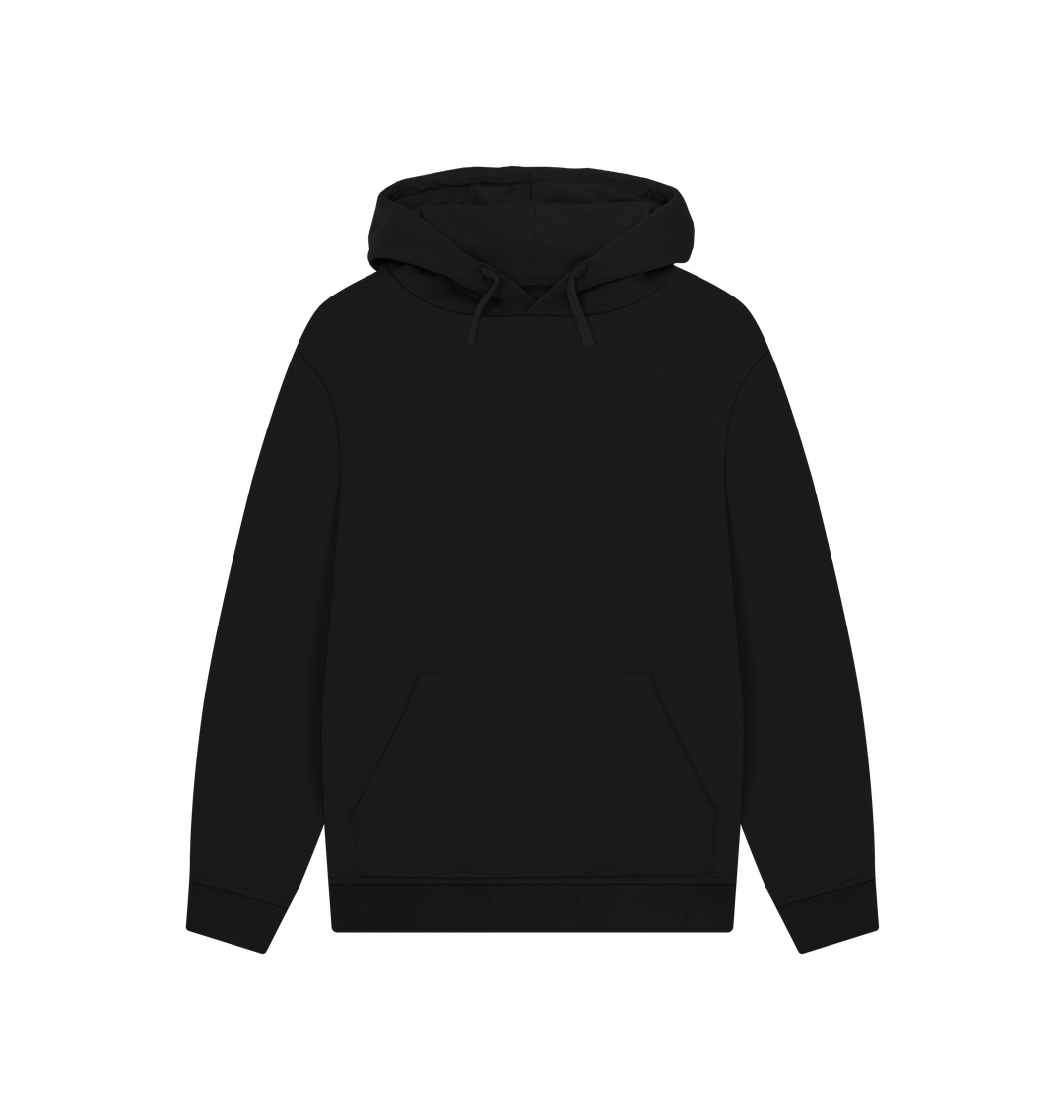Black Printed Hoody Front