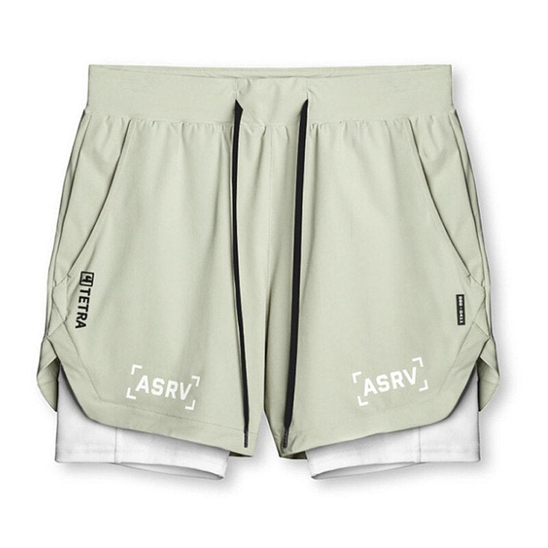 Men's 2 in 1 Quick Dry Fitness Shorts - Premium Shorts from Craftklart - Just $17.50! Shop now at Craftklart