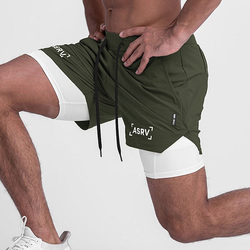 Men's 2 in 1 Quick Dry Fitness Shorts - Premium Shorts from Craftklart - Just $17.50! Shop now at Craftklart