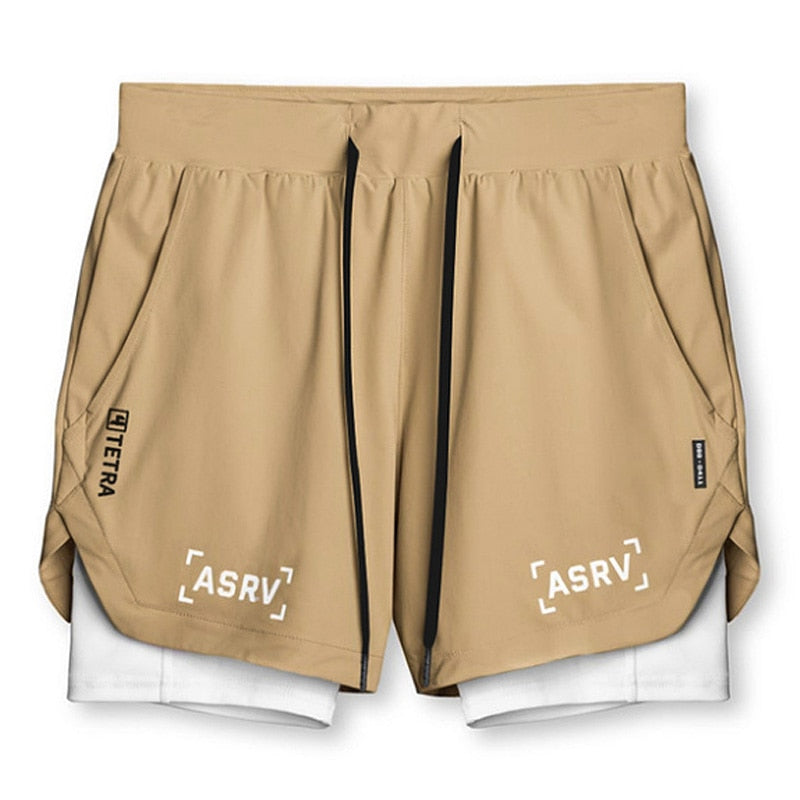 Men's 2 in 1 Quick Dry Fitness Shorts - Premium Shorts from Craftklart - Just $17.50! Shop now at Craftklart