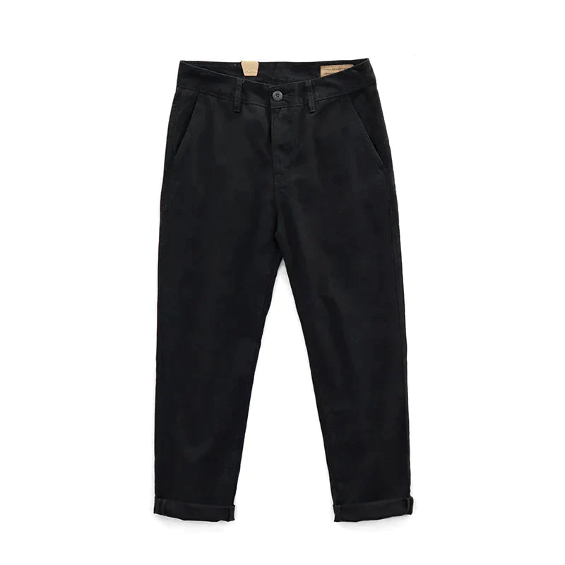Men's Khaki Retro Cotton Chino Pants - Premium Chino from Craftklart Dropship - Just $37! Shop now at Craftklart.store