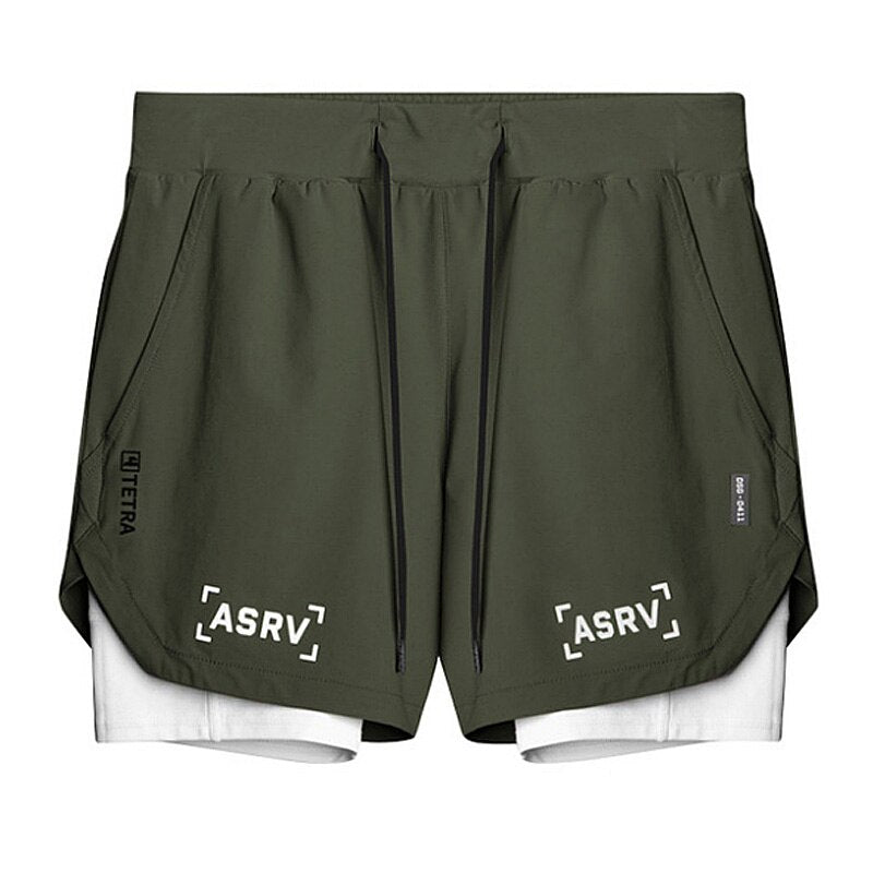 Men's 2 in 1 Quick Dry Fitness Shorts - Premium Shorts from Craftklart - Just $17.50! Shop now at Craftklart