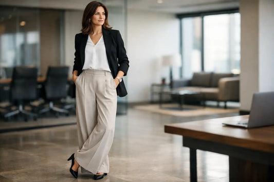 How to Wear Wide Leg Trousers with Quiet Authority