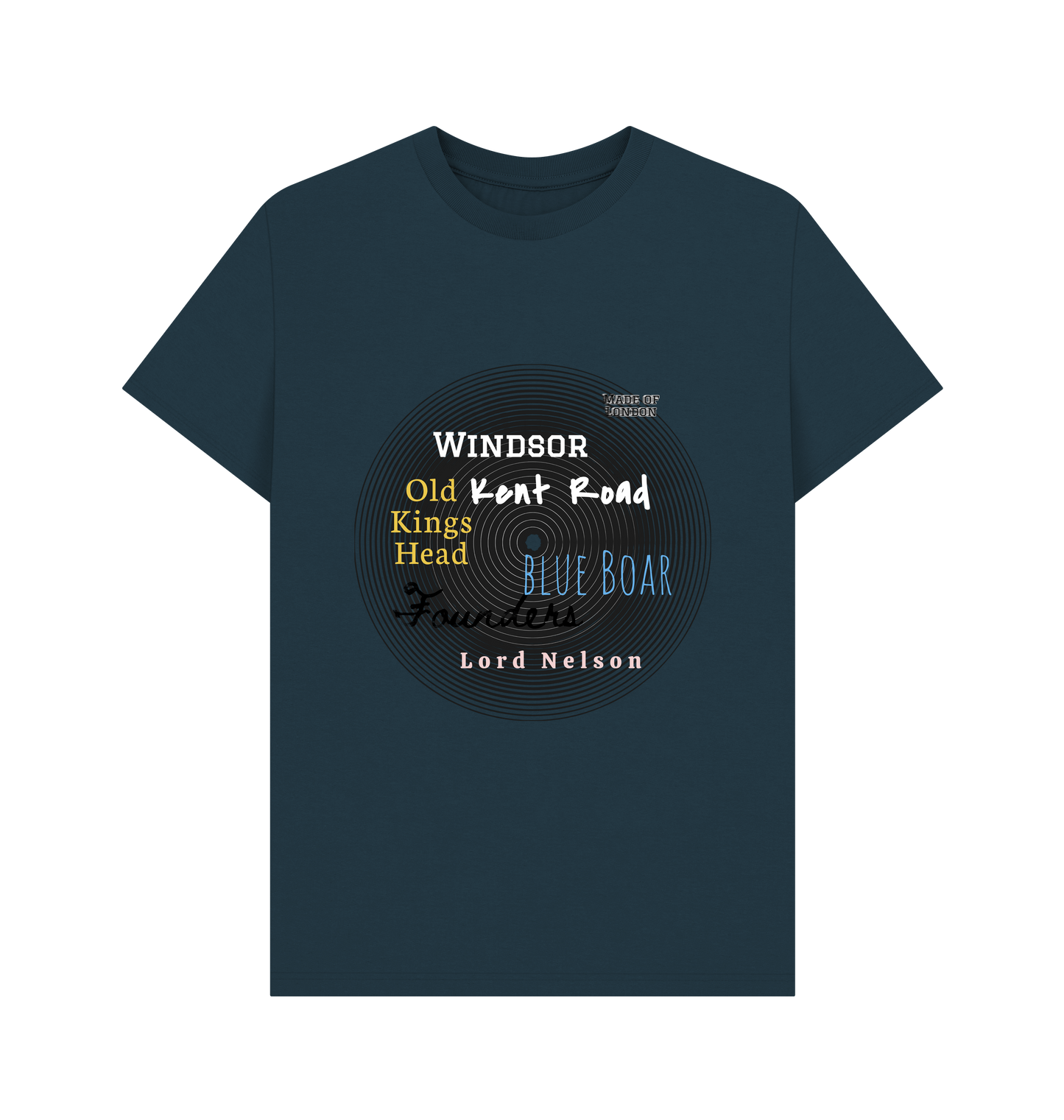 Denim Blue Printed T-shirt Front