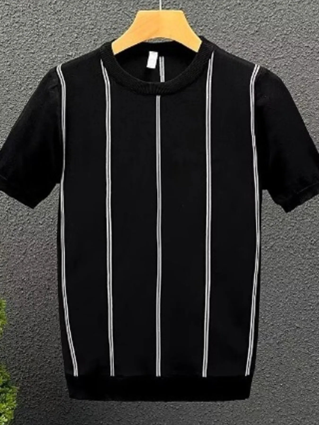 Men's Full Size Striped Short Sleeve T-Shirt Plus Size - Premium Shirt & Tops from Trendsi - Just $21.11! Shop now at Craftklart.store