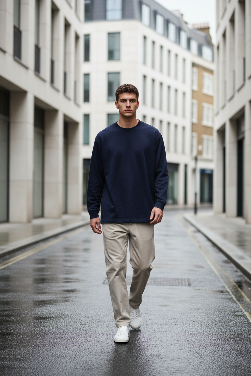 Essential Crewneck Long-Sleeve T-Shirt