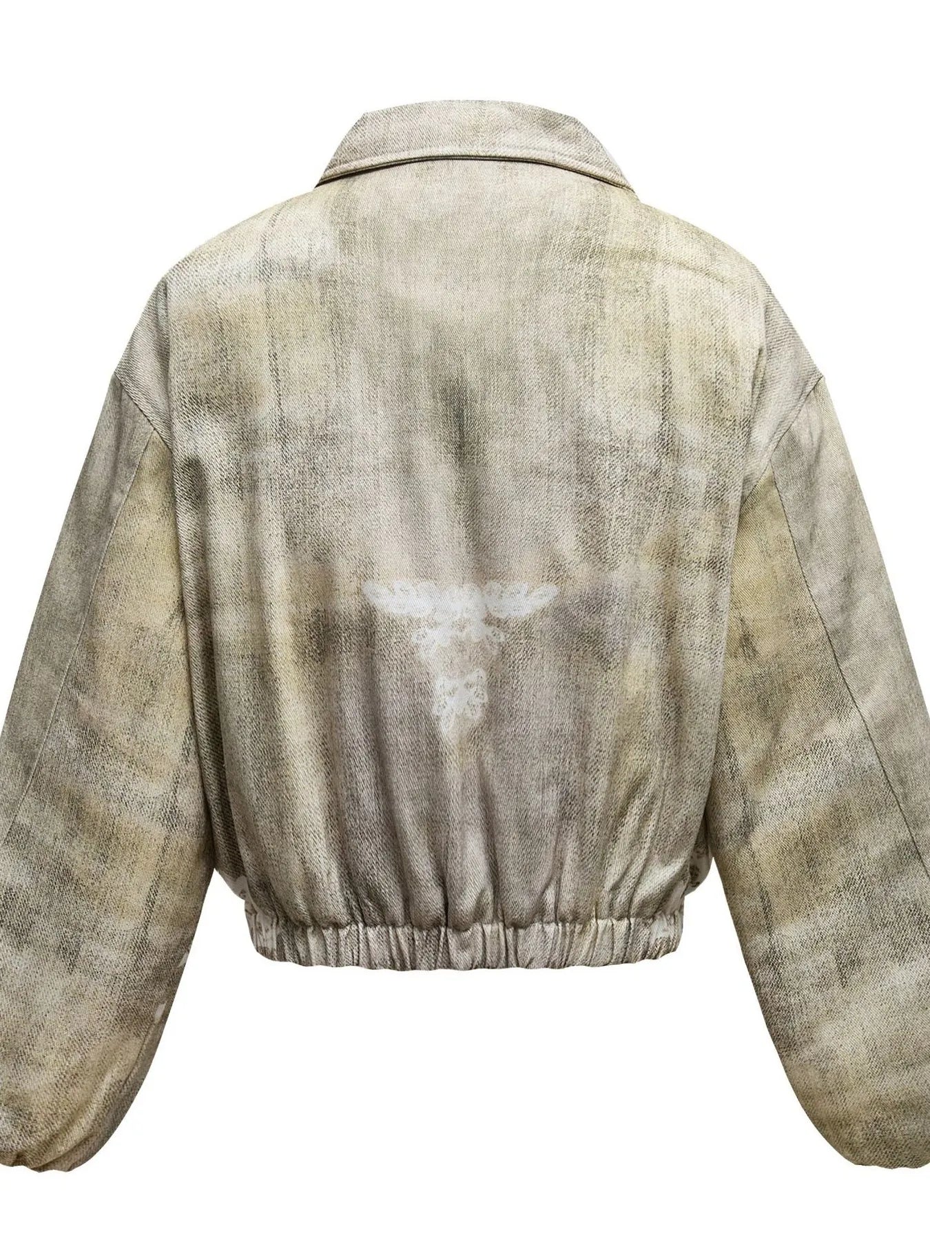Men's Distressed Paint Splatter Zip Up Jacket - Premium Bomber Jacket from Trendsi - Just $113.15! Shop now at Craftklart.store