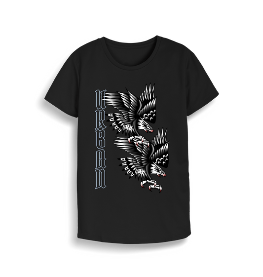 Jet Black Printed T-shirt Front